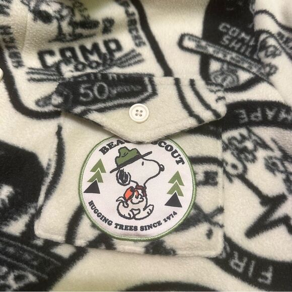 Peanuts Hybrid Apparel Beagle Scout adult fleece shacket M - Picture 6 of 8